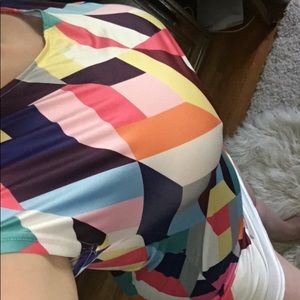 Color block rainbow dress or coverup. Silky sexy!